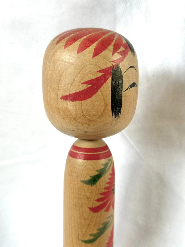 Poupée kokeshi japonaise vintage par Sato Yoshiaki