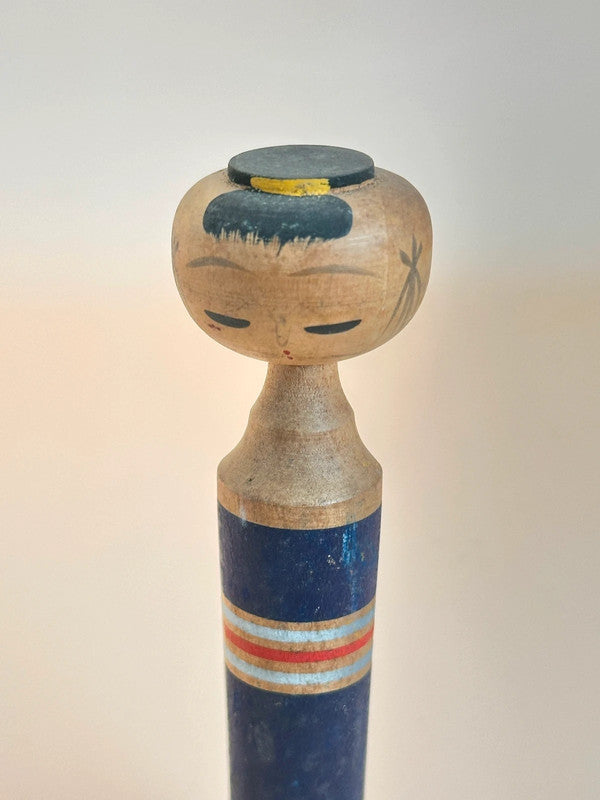 Kokeshi sosaku vintage - Bleu marine