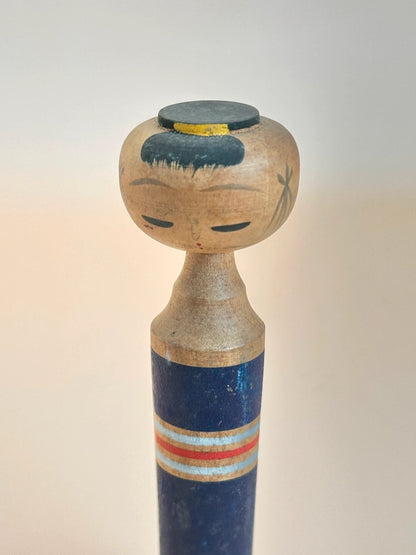 Kokeshi sosaku vintage - Bleu marine