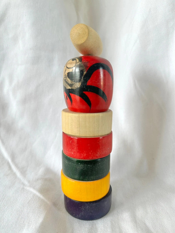 jouet japonais vintage Daruma otoshi