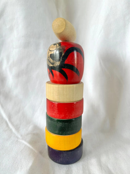 jouet japonais vintage Daruma otoshi