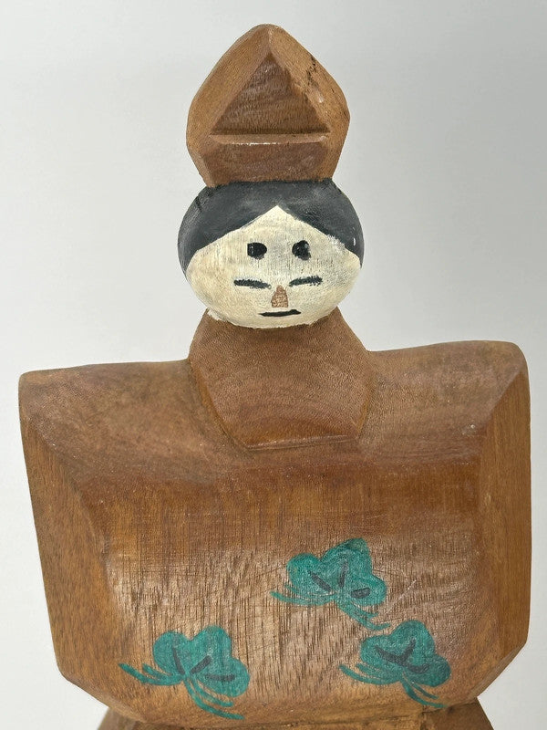 FT07 - Japanese folk toy - pair of Hina wooden dolls