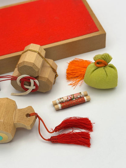 FT38 - Wood crafted lucky items decoration