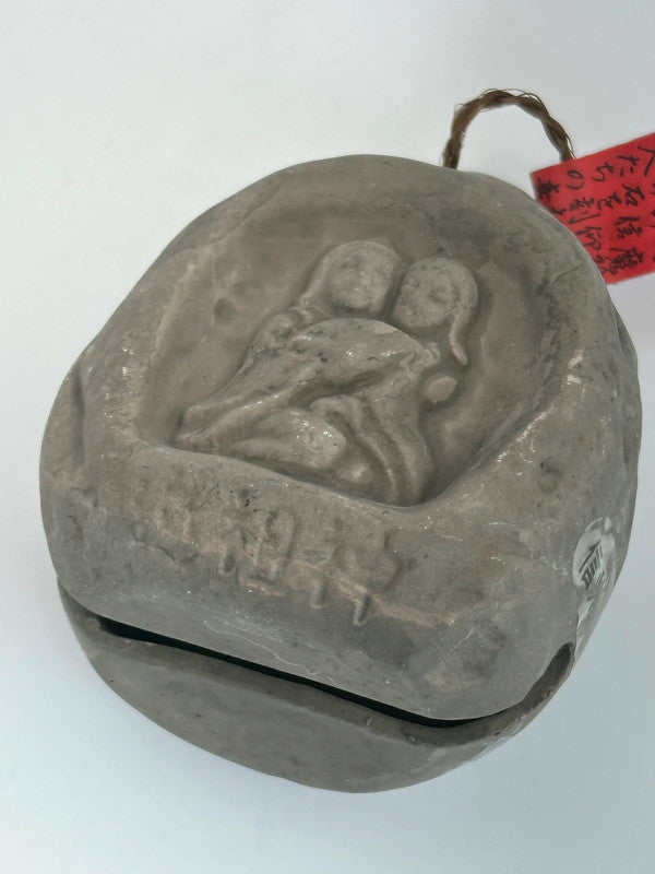 CB025 - Dōsojin clay bell ornament Dorei 道祖神