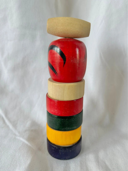 jouet japonais vintage Daruma otoshi
