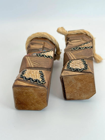 Paire de poupées Sosaku Kokeshi – Ensemble couple Ainu