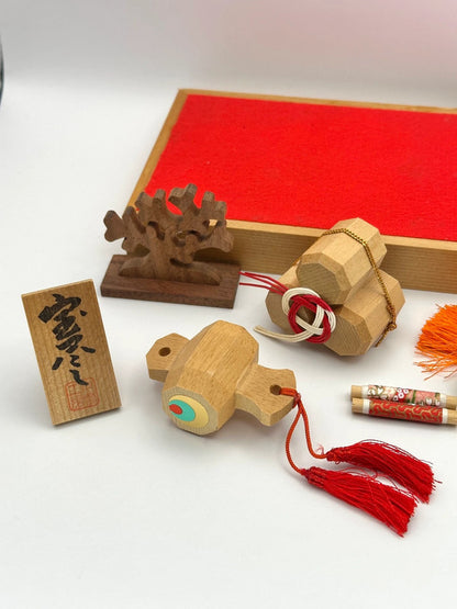 FT38 - Wood crafted lucky items decoration