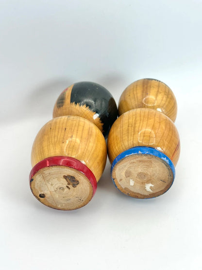 paire de poupées kokeshi Donko vintage