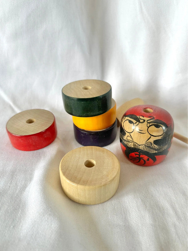 jouet japonais vintage Daruma otoshi