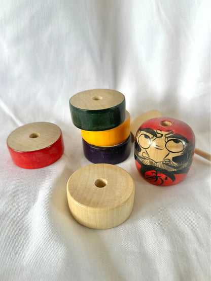 jouet japonais vintage Daruma otoshi