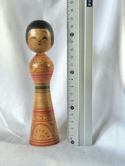 Poupée japonaise vintage en bois Tetsunori Okuse (1940-1992) Tsugaru