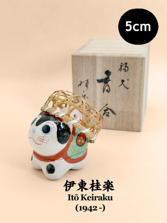 TB370 - Raku Inu Kaburi Kōgō by Itō Keiraku 伊東桂楽