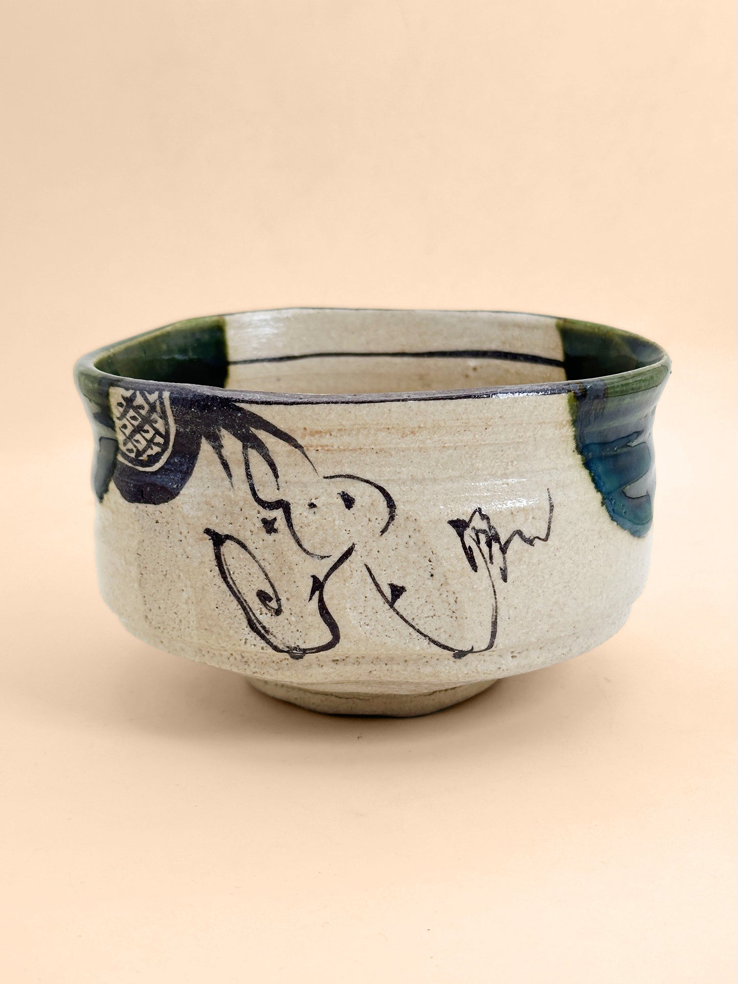 TC134 - Chawan Matcha Bowl of Oribe-yaki 織部焼