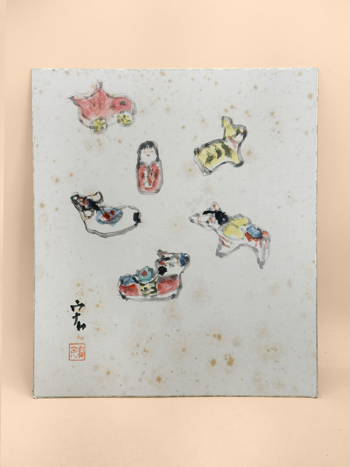 SHP411 - Shikishi Artwork Ningyō signed Hiroshi 宏