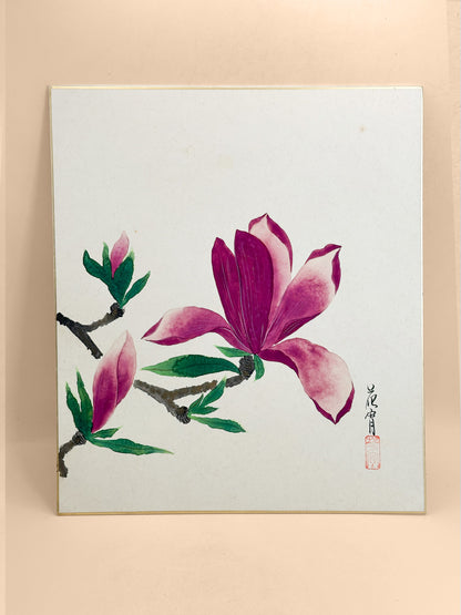 SHP402 - Shikishi Magnolia Blossoms by Ryōshō 蓼宵
