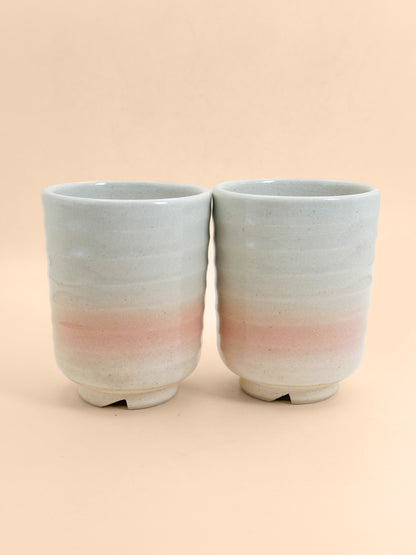 TB379 - Hagi-yaki yunomi tea cup set 萩焼