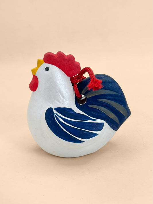 CB337 - Rooster Kyō Ningyō Dorei Clay Bell 京人形