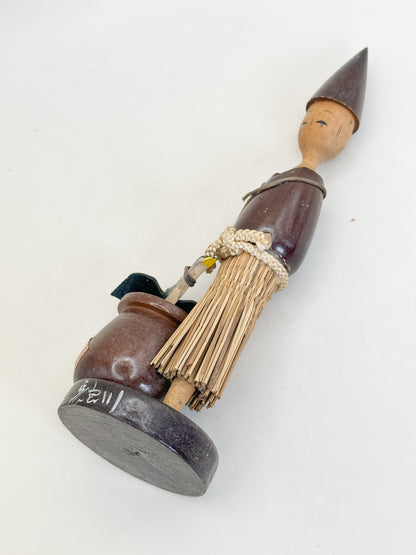 K20175 - Sosaku Kokeshi of Ukai Cormorant Fisher 鵜匠人形