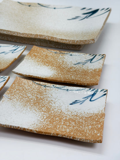 TB466 - Mino-yaki plate set 美濃焼