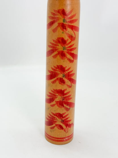 K35030 - Traditional Togatta kokeshi by Fumio Sato 佐藤文男