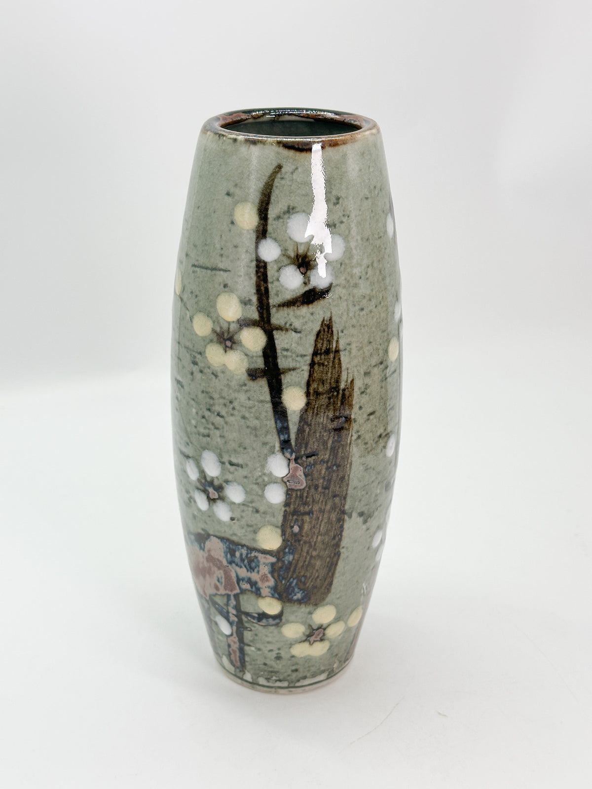 TB438 - Akazu-yaki flower vase 赤津焼
