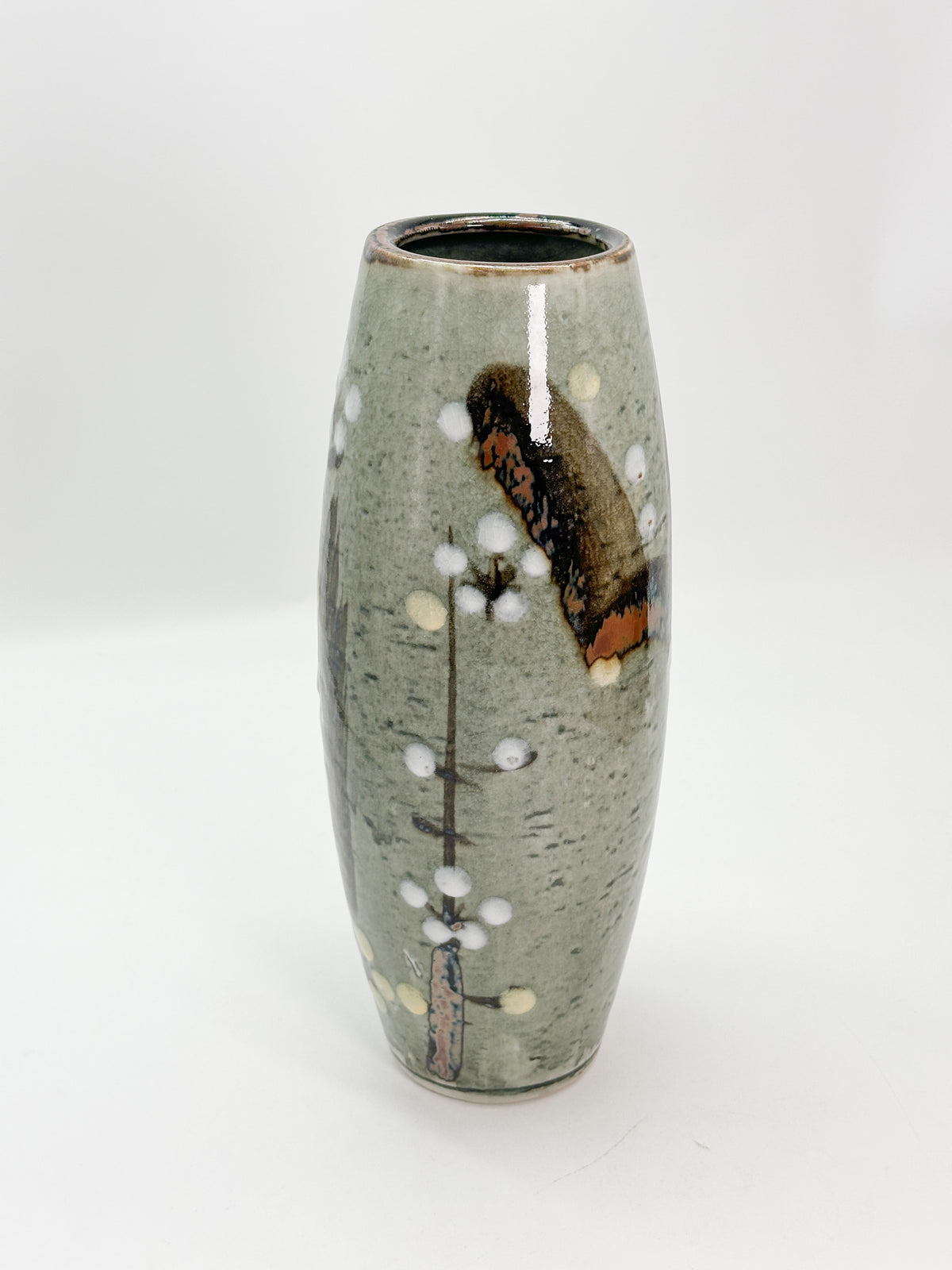 TB438 - Akazu-yaki flower vase 赤津焼