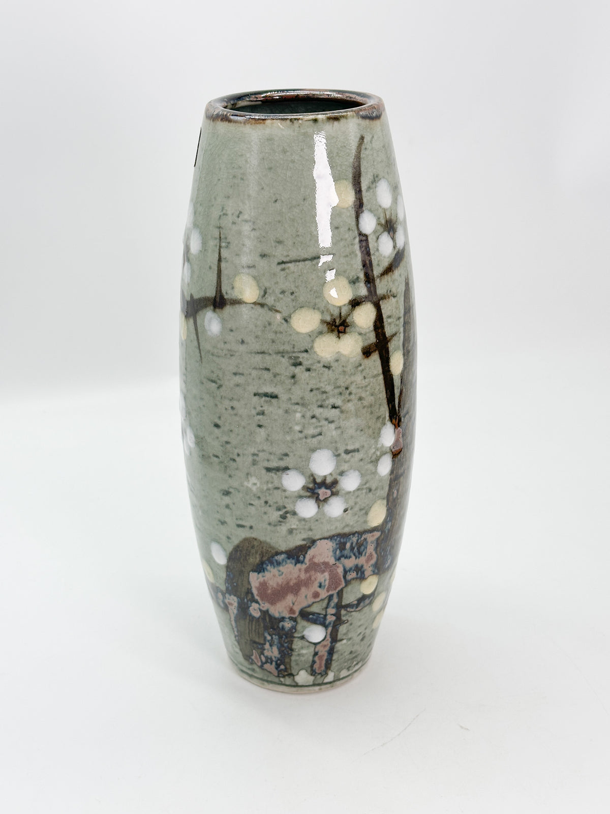 TB438 - Akazu-yaki flower vase 赤津焼