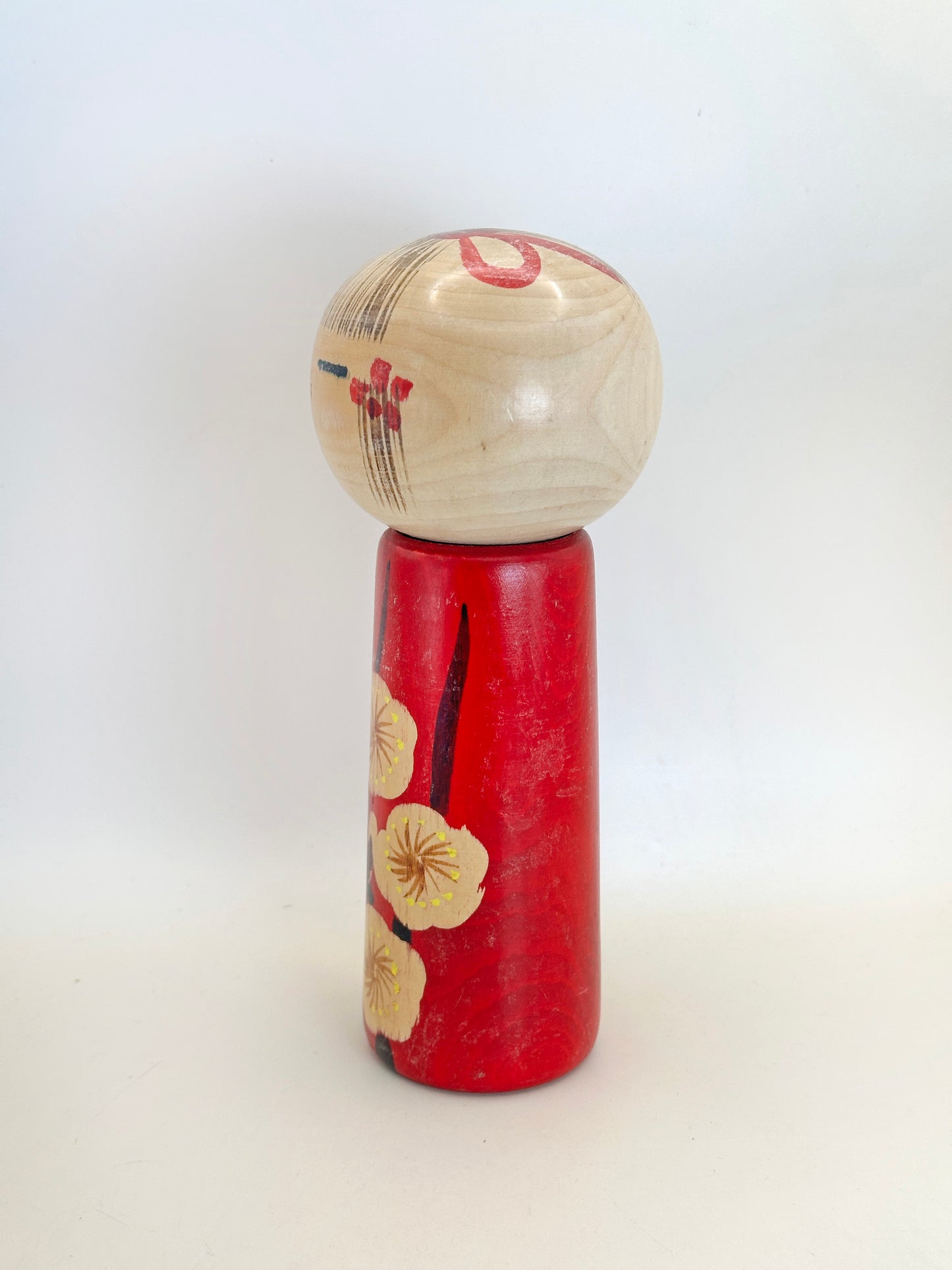 K18135 - Sosaku Kokeshi Plum Child by Hakuho 白峰