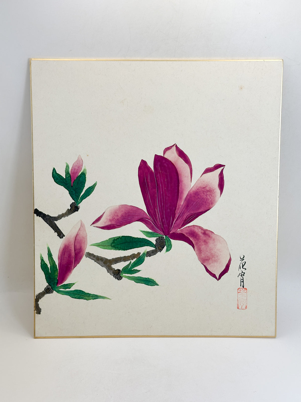 SHP402 - Shikishi Magnolia Blossoms by Ryōshō 蓼宵
