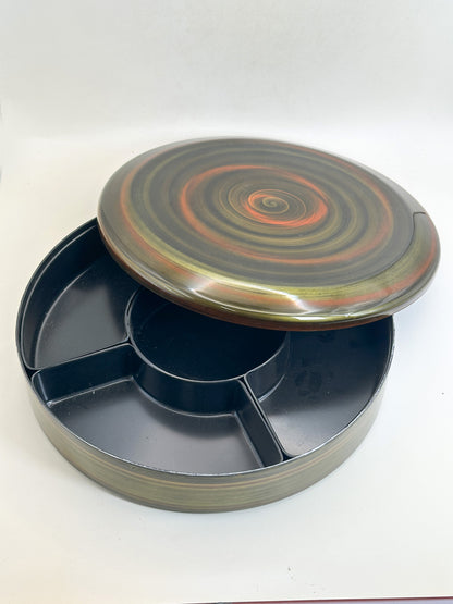 TB451 - Koma-nuri Lacquer-Style Confectionery Box 独楽塗