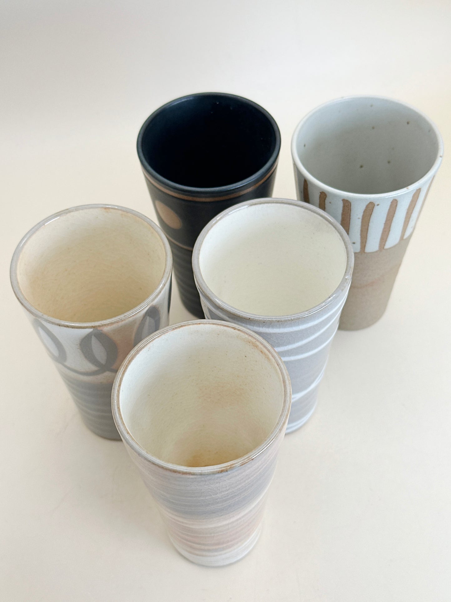 TB175 - Set of 5 small Kikōhai tea cups 亀甲杯