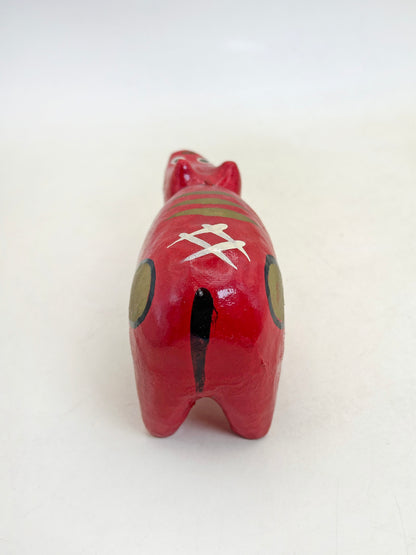 FT456 - Hariko Akabeko – Red Cow Paper Mache 赤べこ