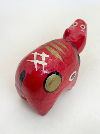 FT456 - Hariko Akabeko – Red Cow Paper Mache 赤べこ
