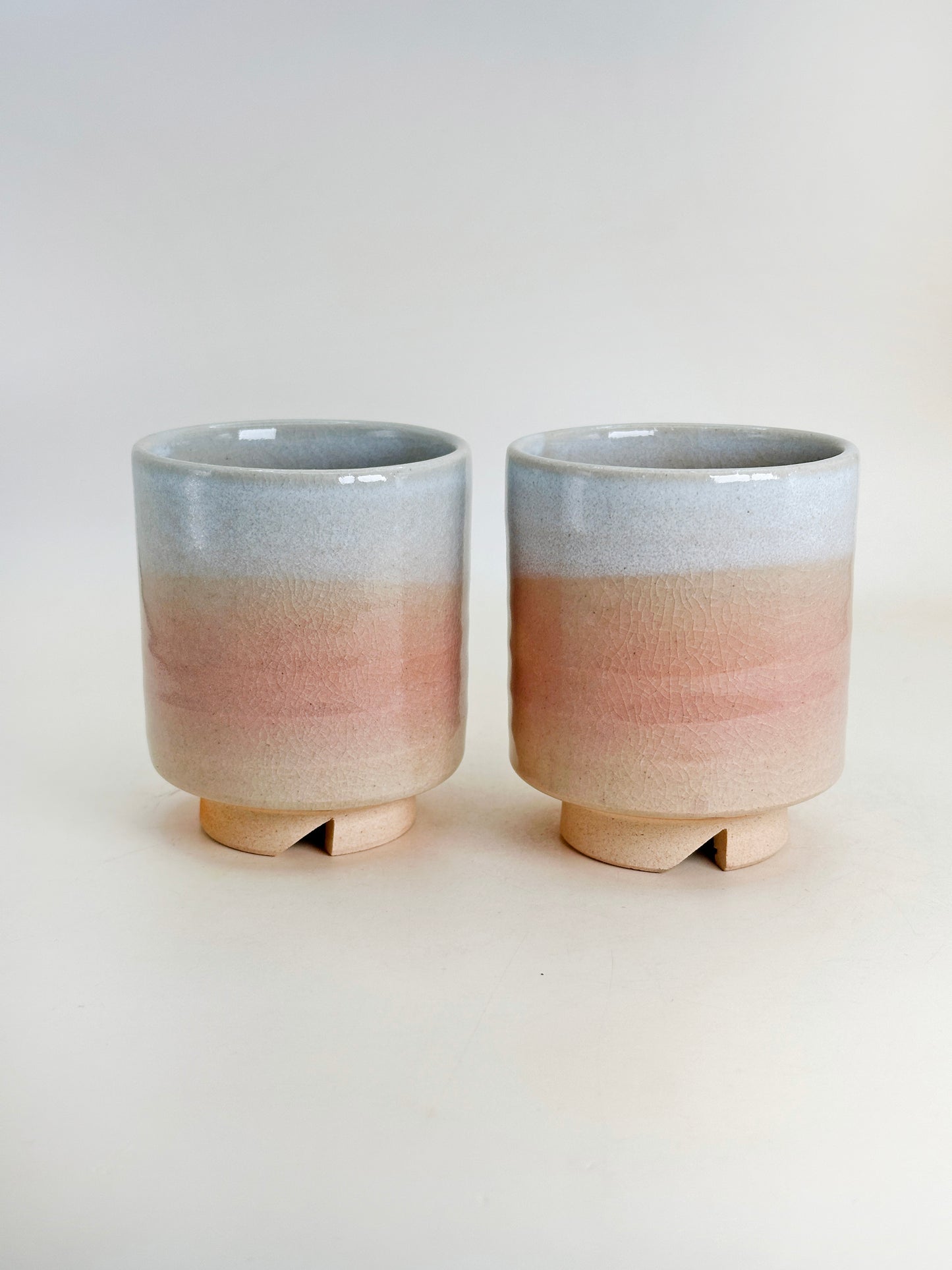 TB179 - Hagi-yaki Teacup Set by Tenpōzan 萩焼