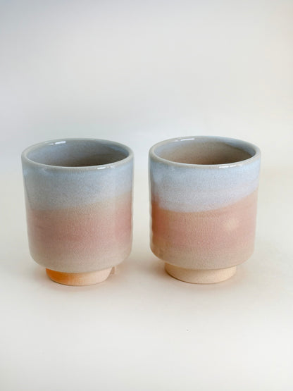 TB179 - Hagi-yaki Teacup Set by Tenpōzan 萩焼