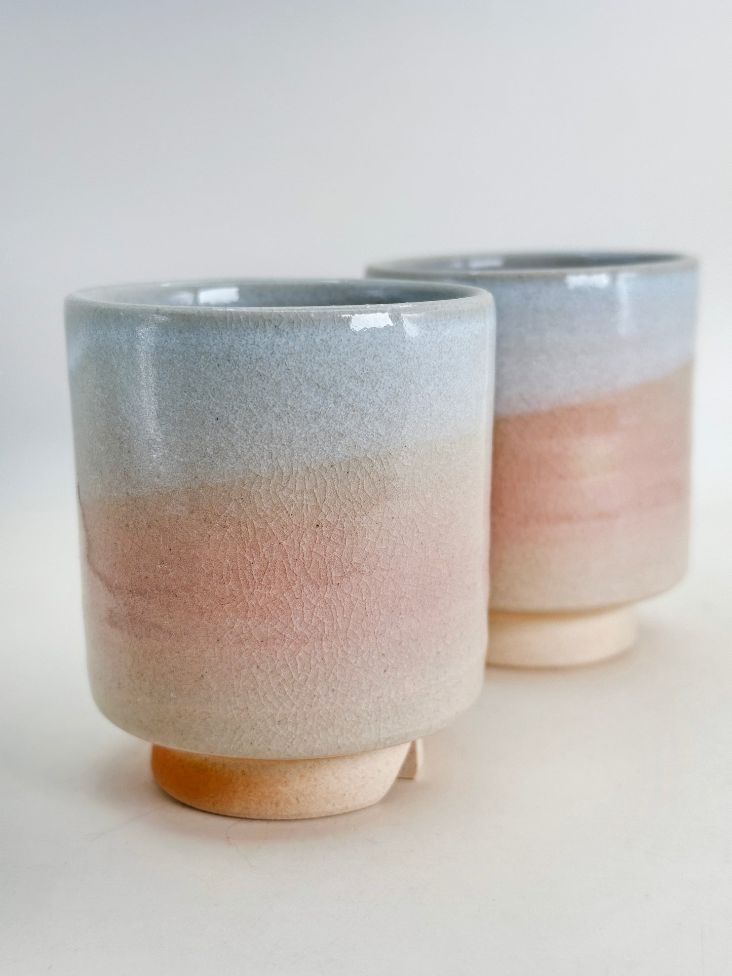 TB179 - Hagi-yaki Teacup Set by Tenpōzan 萩焼