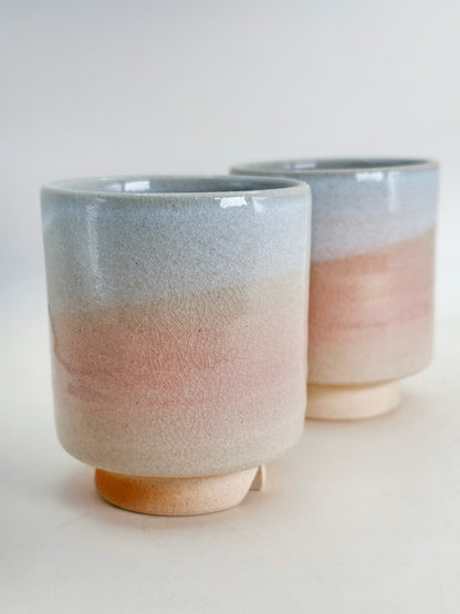 TB179 - Hagi-yaki Teacup Set by Tenpōzan 萩焼