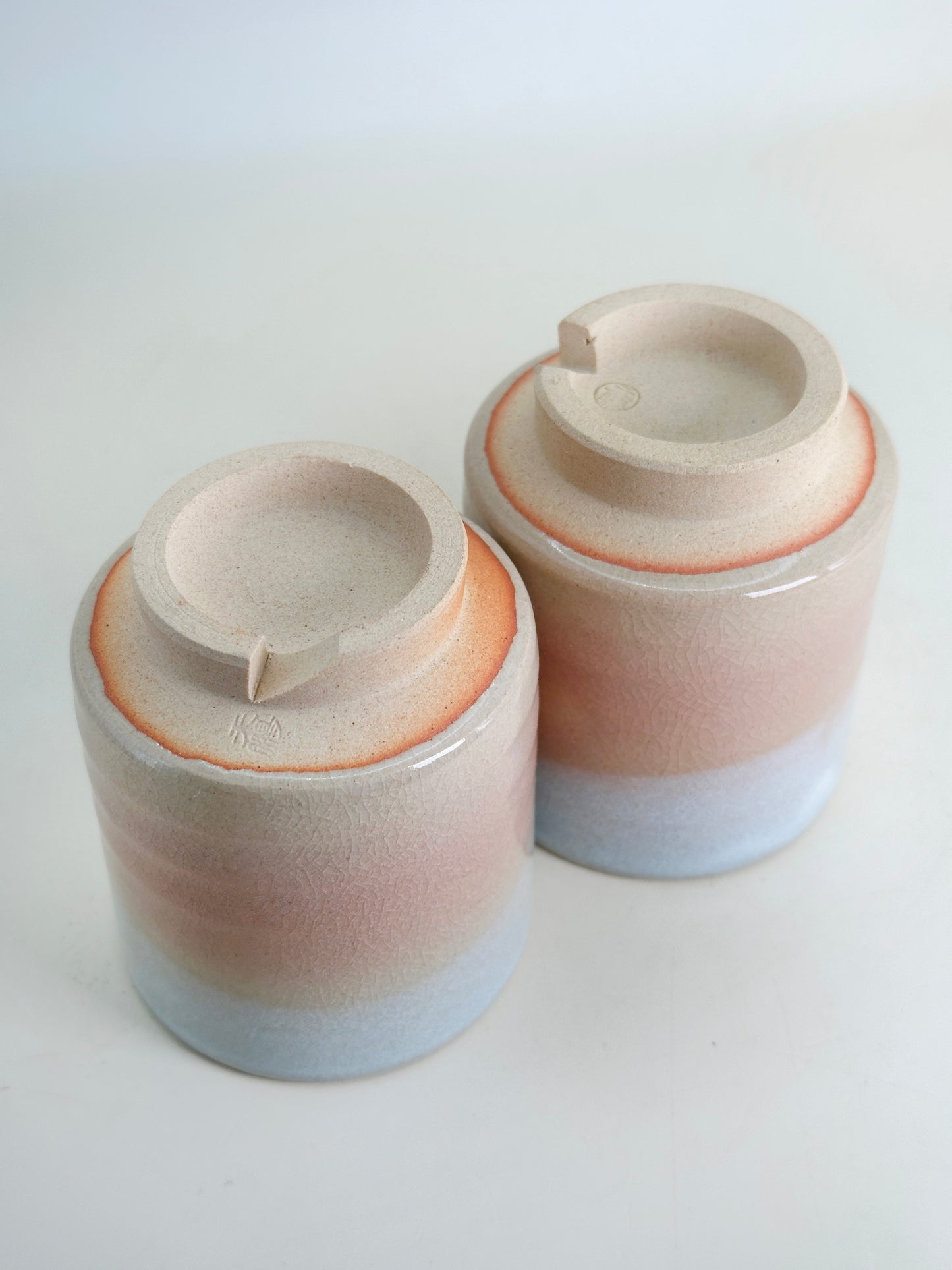 TB179 - Hagi-yaki Teacup Set by Tenpōzan 萩焼