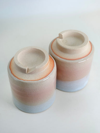 TB179 - Hagi-yaki Teacup Set by Tenpōzan 萩焼