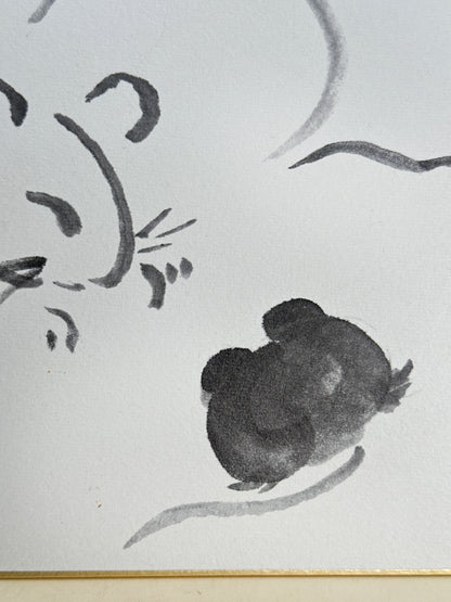 SHP242 - Shikishi Print of Zen phrase 愛語和顏