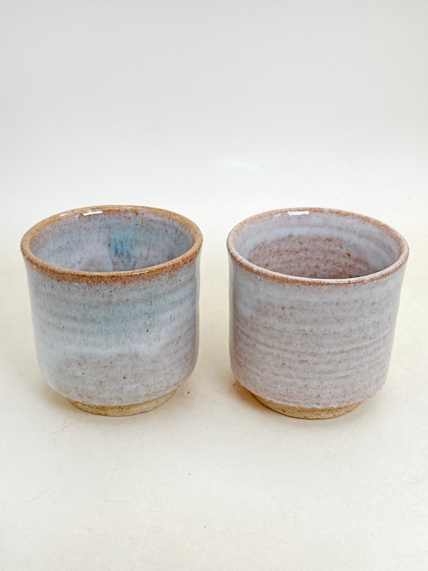 TB293 - Hagi-yaki Yunomi Tea Cups by Tsubaki Shūen 椿秀窯