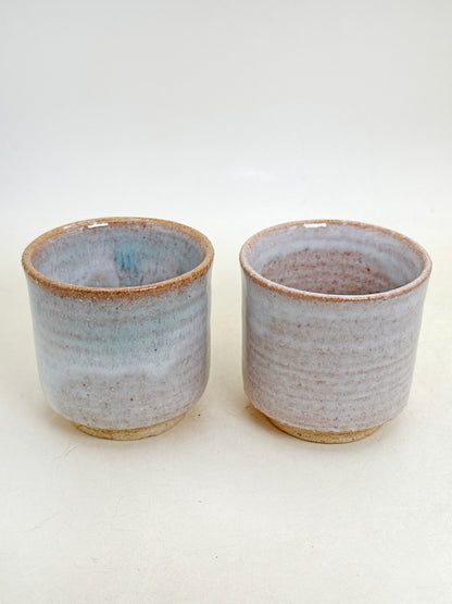 TB293 - Hagi-yaki Yunomi Tea Cups by Tsubaki Shūen 椿秀窯