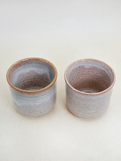 TB293 - Hagi-yaki Yunomi Tea Cups by Tsubaki Shūen 椿秀窯