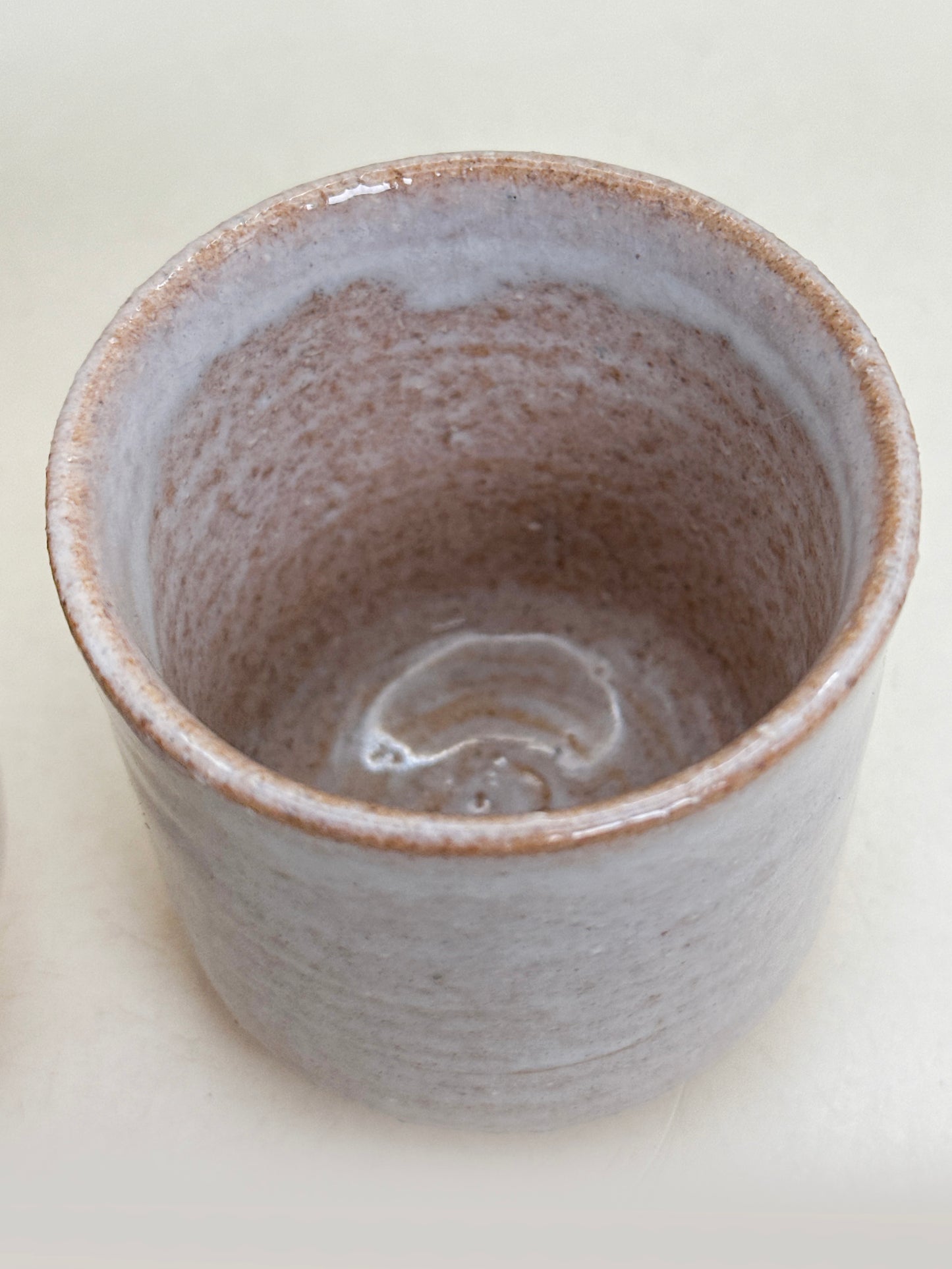 TB293 - Hagi-yaki Yunomi Tea Cups by Tsubaki Shūen 椿秀窯