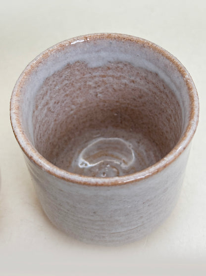 TB293 - Hagi-yaki Yunomi Tea Cups by Tsubaki Shūen 椿秀窯