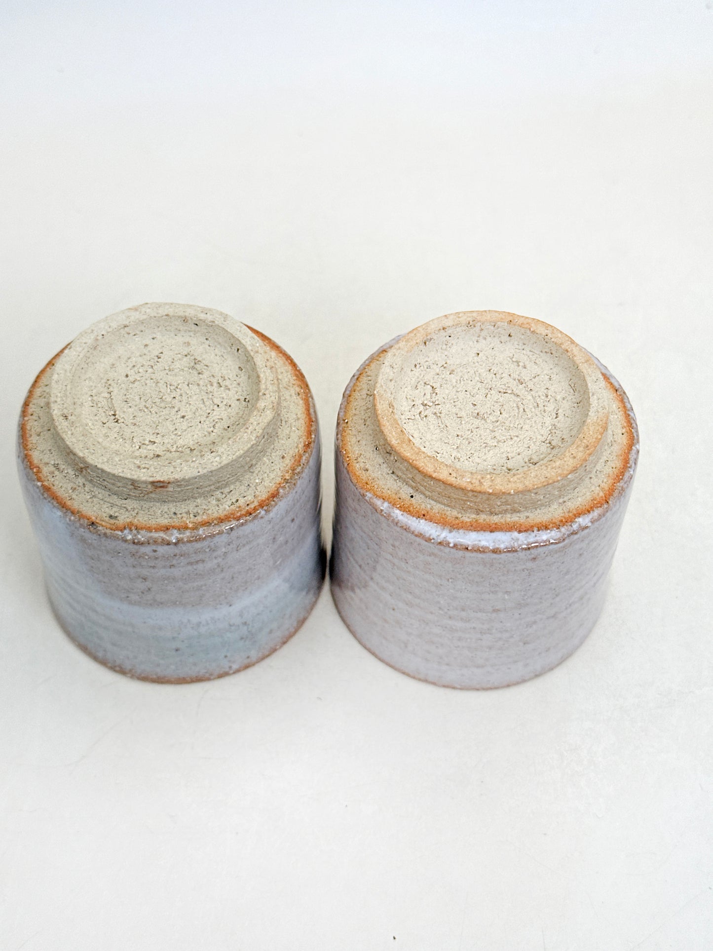 TB293 - Hagi-yaki Yunomi Tea Cups by Tsubaki Shūen 椿秀窯