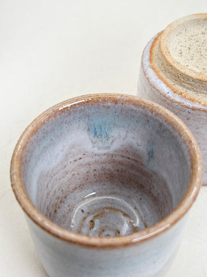TB293 - Hagi-yaki Yunomi Tea Cups by Tsubaki Shūen 椿秀窯