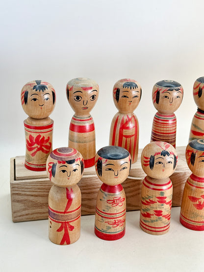 K10183 - Set de Kokeshi Tradicionales Dento 伝統こけし