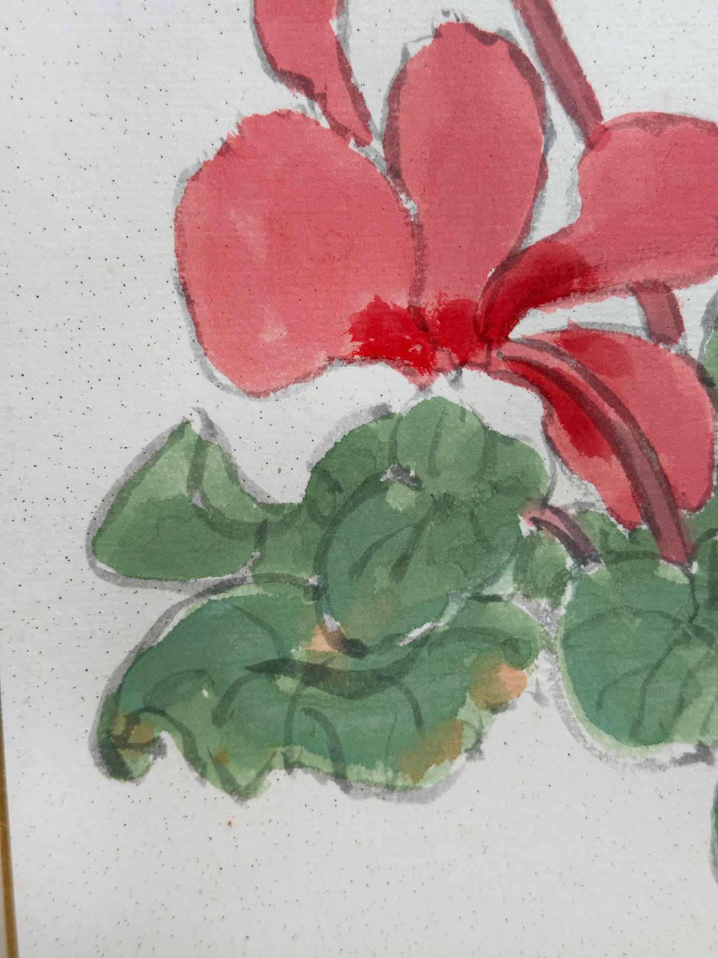 SHP310 - Shikishi artwork of cyclamen flowers シクラメン