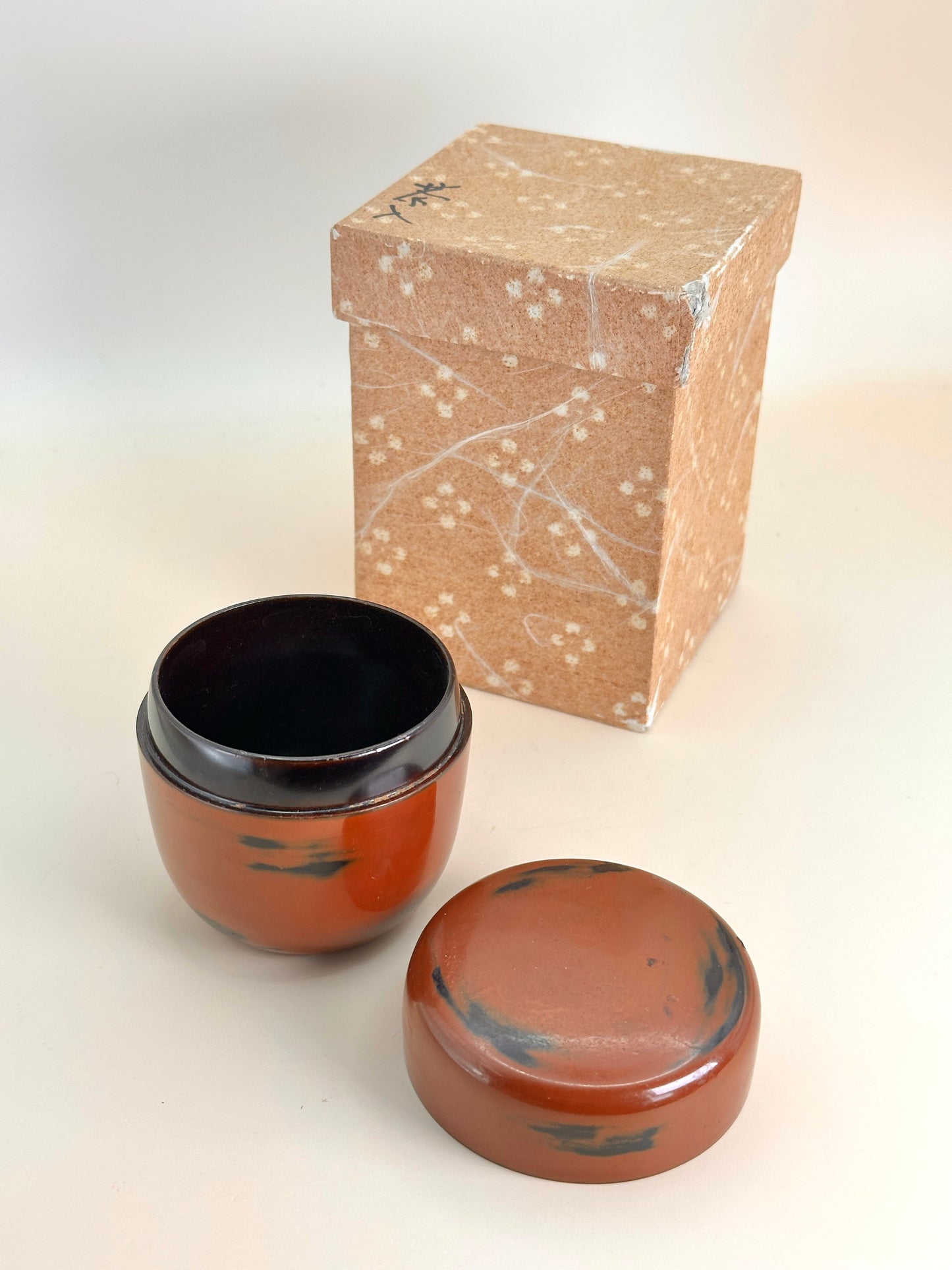 TB32 - Vintage Japanese Lacquerware Tea Caddy 茶入